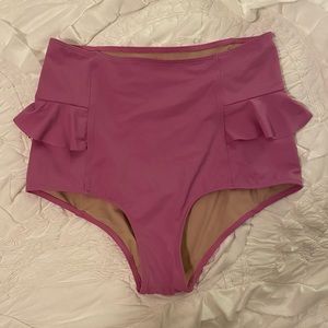 Kortni Jeane hip ruffle bottoms purple, pink